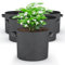Atliberswo 5 Macetas Inteligentes, Huerto Urbano Terraza, Bolsa de Cultivo de Tela No Tejida, con Asas, Adecuada para el Cultivo de Verduras, Flores, Frutas y Otras Plantas (Negro, 3 Galones, 12L)