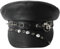 Rivet Navy Cap Unisex Leder Newsboy Cap Punk Hip Hop Baskenmütze Caps Schwarz Pu Militär Cap Verstellbare Gatsby Ivy Caps