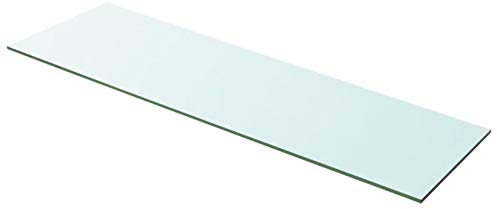Iiaky Regalboden Glas Transparent 100 cm x 30 cm Glasplatte Tisch Schminktisch Unterlage
