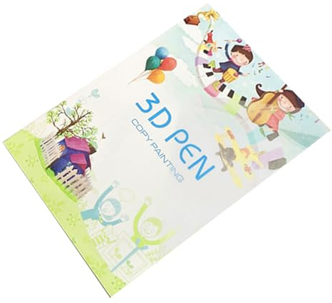 Zeichenbuch für 3D -Stift - Papiergraffiti -Vorlage Set mit 40 wiederverwendbaren Mustern | Schablonen für Mädchen kreative Kunst | Enthält 2 klare Teller | Unterhaltsamer Bildungszubehör für D