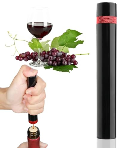 DEANKEJI Apribottiglie Vino Aria Compressa, Cavatappi di Vino Portatile Aria, Creativo Apribottiglie Cavatappi a Pompa, Pressione Dell'aria Cavatappi Professionale, per Casa, Bar, Matrimonio