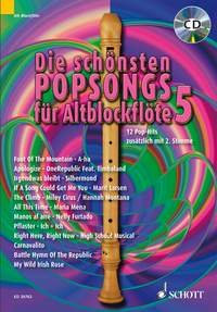 Die schönsten Popsongs für Alt-Blockflöte Band 5, 12 Pop-Hits, Ausgabe mit CD für 1-2 Alt-Blockflöten von we Bye