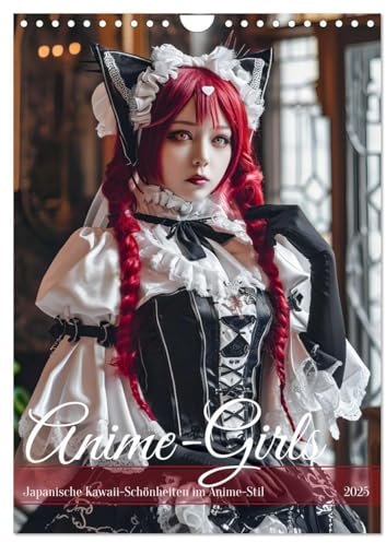 Anime-Girls - Japanische Kawaii-Schönheiten im Anime-Stil (Wandkalender 2025 DIN A4 hoch), CALVENDO Monatskalender