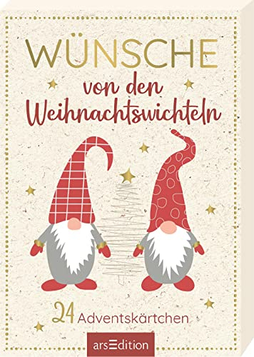 Wünsche von den Weihnachtswichteln: 24 Adventskärtchen | Adventskalender-Kartenbox mit 24 Wichtel-Wünschen