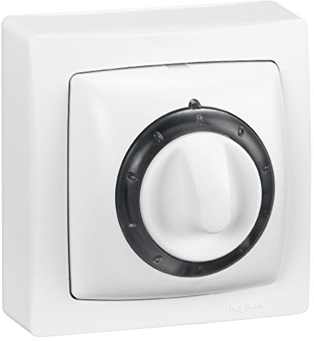 Legrand 086062 Interrupteur Temporisé sans Neutre à Voyant Appareillage Saillie Complet, Blanc