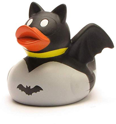 Duckshop I Badeente Batman I Quietscheente I L: 8,5 cm I Geschenk für Superhelden-Fans I Geschenk für Marvel-Fans