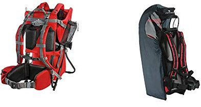 Ferrino, Caribou, Porta Bimbo, Bambino, Rosso, 6-24 Mesi & Baby Carrier Cover, Porta Bimbo, Bambino, Grigio