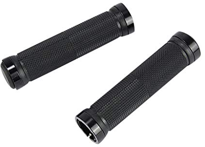 Sayla MTB Fahrradgriffe, Sportliche Lenkergriffe aus Rutschfestem Gummi, Lock-On Gel Griffe für Mountainbike, Trekkingrad, E-Bike, Crossbike - Bike Lenker Griffe Mountain Fahrrad Cityrad (Schwarz)