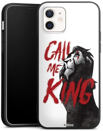 Premium Silikon Hülle kompatibel mit Apple iPhone 12 Handyhülle schwarz Case Disney King König der Löwen