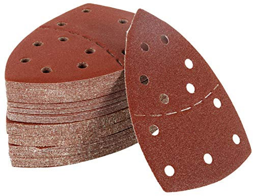 60pcs Mouse Sanding Sheets Hook and Loop Sander Pads Sand Paper Assorted 40/60/80/120/180/240/ Grits Fit Bosch Multi-Sander,240