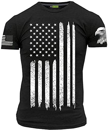 picontshirt Camiseta Hombre Bandera USA y Águila Americana – Estilo Patriótico Premium – Algodón 100% – American Flag T-Shirt by