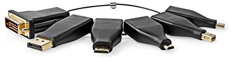 NEDIS CCGB34999BK Adaptador HDMI™ | DisplayPort Macho/DVI-D 24+1 Pin Macho/HDMI™ Micro Macho/HDMI™ Mini Macho/Mini DisplayPort Macho/USB-C™ Macho/USB C™ Macho/Negro