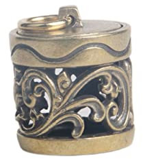NUOBESTY Käfig Für Aromatherapie Vintage Herstellung Anhänger Zu Öffnen DIY Messing Halloween Hängende Öle Hohle Aroma Anhänger Halskette Diffusor Glas Wesentliche Erkenntnisse Schmuck