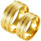 Whoiy Trauringe 8mm Breit, Partnerringe 2 Stück Edelstahl Matter Goldring Elegant für Paar Liebhaber