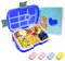 Homtibrm Bento Lunchbox 920 ml, Brotdose Kinder mit 6 Fächern, Vesperbox Jausenbox für Kinder, Mädchen, Jungen, Erwachsene, Arbeit, Schule (Dunkel Blau)