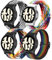 4 Pack Geflochten Armband für Samsung Galaxy Watch 7/6/5/4/FE 40mm 44mm/6&4 Classic 43 47 42 46 mm/5 Pro 45mm/Active 2 Damen,20mm Elastisch Nylon Sport Band Uhrenarmband für Samsung Watch 7/6/5/4/FE