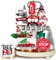 MAGIIN 14 Pièces Lutins Set de Noël Plateau Décoration Set Père Noël Camion Panneau Bois Hiver Noël Bois Table Logo Lutins Accessoires Noël Cadeau de Noël Cadeau de Nouvel an