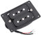 Yctze Micro Humbucker précâblé avec Prise d'entrée 3 Cordes pour Guitares à Boîte à Cigares, Artec P90, en Fibre Vulcanisée (en Fibre vulcaniséenoir)