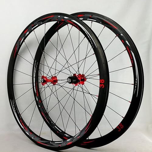 UNFRASLOP 700C Carbon Laufradsatz 55Mm Rennrad Laufräder Drahtreifen Laufradsatz C/V Bremse Felge Fahrrad Schnellspanner Laufräder Für 7 8 9 10 11 12 Gang