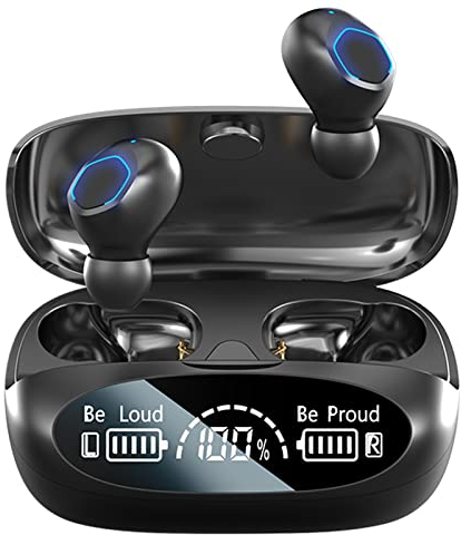 Bluetooth Kopfhörer, Kabellos Bluetooth 5.3 In Ear Kopfhörer mit Mic CVC8.0 Tech Noise Cancelling ,Wireless Kopfhörer Tiefer Bass Earbuds 100Std, IP7 Wasserdichte HiFi Sound Ohrhörer USB-C LED Anz