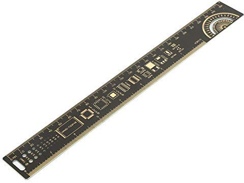 Baxnore Leiterplatten-Lineal, Leiterplatten-Messgerät mit hoher Härte, technisches Leiterplatten-Lineal für Winkelmessgeräte