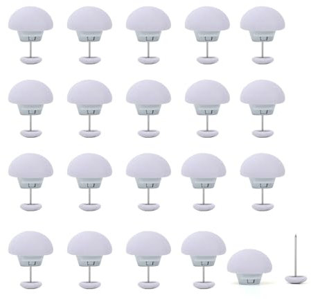 HERKINDNESS Attache Couette, 20 Pièces Champignon Clip Couette, Longueur Broche 30 mm Pince Couette, Plastique Gris, Support Courtepointe, pour Plupart Épaisseurs Courtepointe