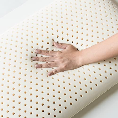 Dunlop-Latex-Kissen, niedriges Profil zur Schmerzlinderung, kein Memory-Schaum, abnehmbarer Kissenbezug, Premium-Qualität