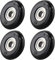 4 Stück Ruderrad Ersatzrad,Rudermaschine Sitze Rad, 8 x 40 x 10 mm Fitnessgeräte-Sitzrolle, Rudergerät Lager Rad Ersatzteil Rollen, für Krafttraining Diverse Fitnessgeräte