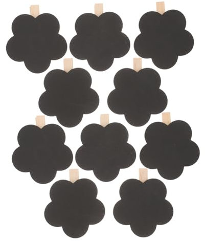 SHINEOFI 10stücke Kleine Holz-kreidetafeln Mini Klammern Für Botschaften Für Festbeschriftungen Kreative Deko Und Memo-notizen Langlebig Aus Holz Und Stilvoll Gestaltet