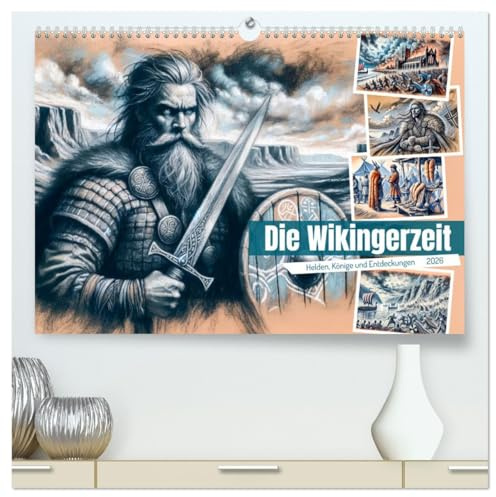 Die Wikingerzeit - Helden, Könige und Entdeckungen (hochwertiger Premium Wandkalender 2026 DIN A2 quer), Kunstdruck in Hochglanz: Das Zeitalter der ... und Eroberungen (CALVENDO Wissenschaft)