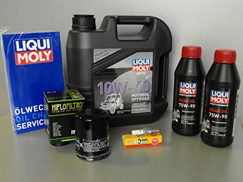 TGB Target 550/Blade 550 Kit d'entretien/de vidange d’huile Avec filtre à huile, bougie d'allumage, inspection