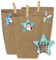 Papierdrachen Adventskalender zum Befüllen - 24 Geschenktüten und 24 Zahlenaufkleber und Klammern - Motiv Blaue Weihnachtstiere - zum Befüllen und Basteln - Weihnachten - Mini Set Nr 39
