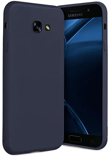 ONEFLOW Slim Case Kompatibel mit Samsung Galaxy A3 (2017) Handyhülle Stoßfest & Minimalistisch, Ultra Dünne Bumper Design Handy Schutzhülle Matt, Leichte Hülle aus Silikon - Blau