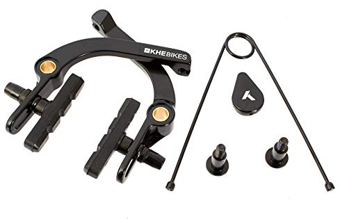 KHE BMX U-Bremse U-Brake Aluminium schwarz mit Springhanger Feder