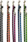 elropet Hundeleine Doppelleine Pfötchen für kleine Hunde 3/4/5-fach verstellbar 2-5m (2,00m 3-Fach verstellbar, Schwarz-Neongrün)