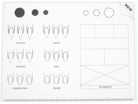 Acrylic Nail Training Mat Silicone Trainer Sheet for Application Practice Manicure Tools