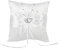 Tyenaza Ringkissen Hochzeit, 20cm × 20cm White Seidenband Ringkissen Hochzeit Romantisches Kissen mit Bowknot Doppelten Herzen Dekoration Braut Hochzeits Ringkissen Deko Vintage