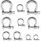 Tanstic 10Pcs 304 Stainless Steel D Ring Shackles Screw Pin Anchor Shackle Forged Bow Shackles for Chains Wire Rope Lifting