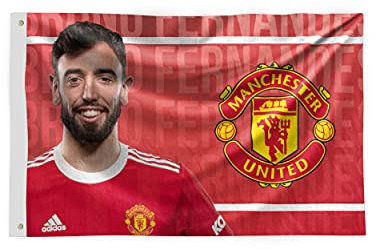 FOCO Premier League Football Manchester United Bruno Fernandes 3 x 5 Supporter Player Flag