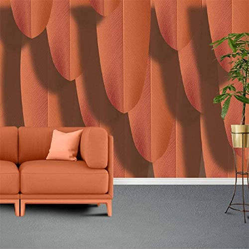 Wallpaper Abstract Geometric Orange Microcrystalline Stone Pattern Wall Paper 3D Papers Home Decor Paper Mural Wallpaper Wallpapers for Living Room Bedroom Walls Paper Peel and Sti 350 x 256 cm (WxH)