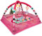 Baby Spieldecke, Baby Gyms Spielbogen, Krabbeldecke Baby Rutschfest,Erlebnisdecke, Baby Spielmatte mit Spielzeug und kleiner Ball. (Quadratisch mit 18 Kugeln/rosa+Sonstiges)