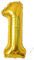 Ballon d'anniversaire numéro 1 ans | Ballon d'or 3 XXL - Ballon géant en 40 - 101cm Décoration d'anniversaire - Ballon numéro Décoration d'anniversaire .S'envole avec de l'hélium