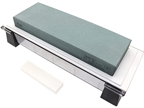 Piedra de afilar de grano grande para cuchillas romas piedra de afilar versátil fabricación japonesa Suehiro New Cerax CR-180-GC grano #180 piedra Nagura incluida