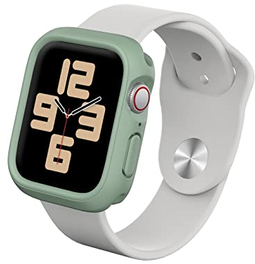 RhinoShield funda bumper compatible con Apple Watch SE 3 / SE 2 / SE/Series 6/5 / 4 [44mm] CrashGuard NX- Diseño compacto con tecnología resistente a Impactos - Verde Salvia