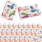 Anseom 10 Stück Geschenkpapier für Geburtstag, 70×50cm Geschenkverpackung für Weihnachten, Feier, Kindertag, Valentinstag, Muttertag und Alle Anlässe (Dinosaurier)