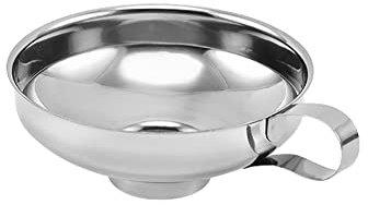 ccHuDE Stainless Steel Canning Funnel Wide Mouth Metal Funnels Large Kitchen Funnel Liquid Powder Transfer Funnel with Handle for Mason Jars Small
