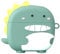 GIOPUEY Case Compatible with Bose QuietComfort Earbuds II/Ultra Earbuds (2023), Cute funny cartoon Silicone TPU Soft Protective Case Cover with Keyring Included - Green Dinosaur