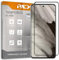 REY Protector de Pantalla Curvo para Google Pixel 8 Pro, Negro, Cristal Vidrio Templado Premium, 3D / 4D / 5D, Anti Roturas