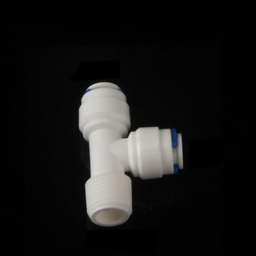 (1/4 '' BSP (un lato) + 1/4 '' Quick Connect) Raccordi push-fit, 1/4 e 3/8 tubi Quick Connect T/L, per tubo dell'acqua RO, tubo del frigorifero, connettori per tubi filtro acqua