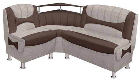 Rodnik Eckbank Samba New, Sitzbank, mit Ablage und Stauraum, Polsterbank, Truhenbank 164x128 cm